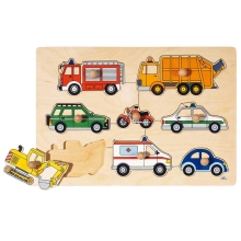 GOKI Puzzle s dřevěnými úchytkami Dopravní prostředky