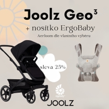 JOOLZ Geo3 Kompletní set Briliant Black + nosítko Ergobaby Aerloom zdarma
