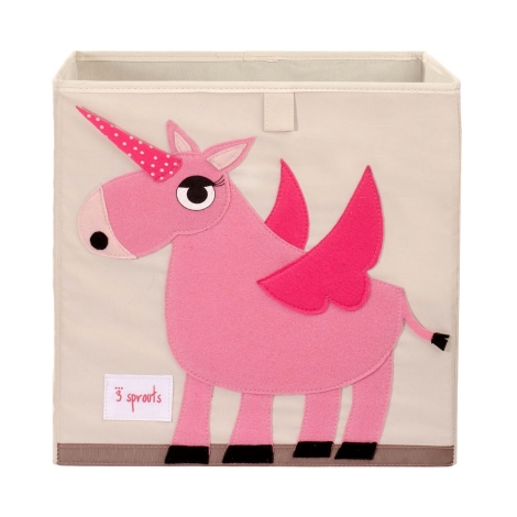 3 SPROUTS Úložný box Unicorn Pink