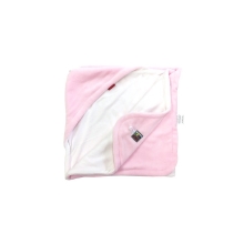 AESTHETIC Osuška s kapucí růžová, bílá 95x95 cm