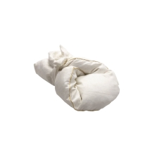 AESTHETIC Rychlozavinovačka lněná/péřová s paspulkou White Milk 75x75 cm