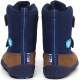 AFFENZAHN Dětské barefoot boty Minimal Highboot Leather - Bear/Dark Blue/Brown