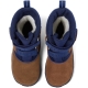 AFFENZAHN Dětské barefoot boty Minimal Highboot Leather - Bear/Dark Blue/Brown vel. 24