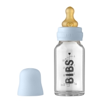 BIBS Baby Bottle Skleněná lahev 110 ml Baby Blue