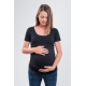 BOBÁNEK Těhotenská tričká krátký rukáv Černé a Tmavě zelené