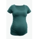 BOBÁNEK Těhotenská tričká krátký rukáv Černé a Tmavě zelené vel. XL