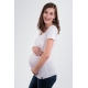 BOBÁNEK Těhotenská tričká krátký rukáv Světle modré a Bílé vel. L