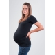BOBÁNEK Těhotenské tričko krátký rukáv Černé