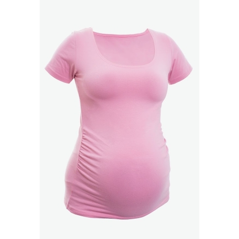 BOBÁNEK Těhotenské tričko krátký rukáv Starorůžové vel. XL