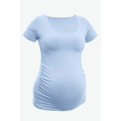 BOBÁNEK Těhotenské tričko krátký rukáv Světle modré vel. L