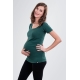 BOBÁNEK Těhotenské tričko krátký rukáv Tmavě zelené vel. M