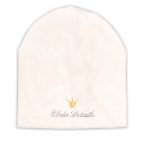 ELODIE DETAILS Bavlněná čepice Logo Vanilla White 0 - 6 m