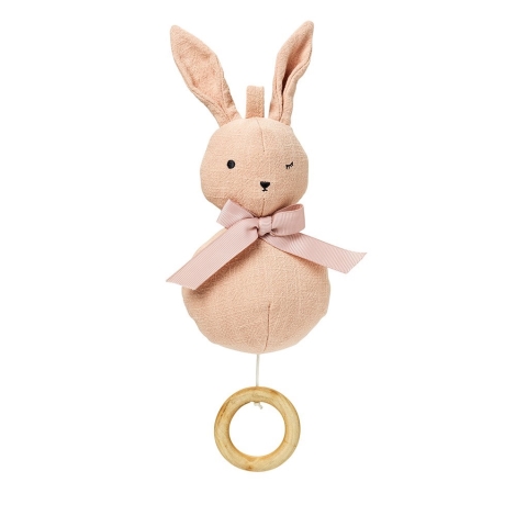 ELODIE DETAILS Hudební hračka Powder pink Bunny