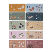 FILIBABBA Dětské puzzle s čísly Severská zvířátka
