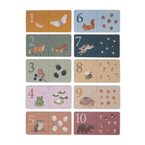 FILIBABBA Dětské puzzle s čísly Severská zvířátka