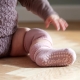GOBABYGO Protiskluzové ponožky Soft Pink vel. 6 - 12 měsíců