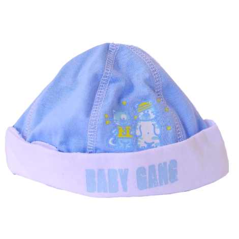 GRAZIELLA Čepice Baby Gang modrá/bílý lem 42 cm