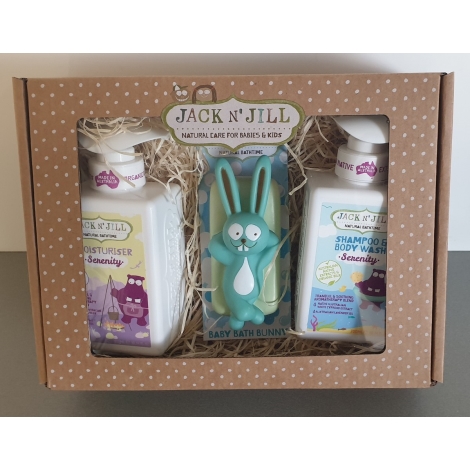 JACK N' JILL Koupel set - Serenity šampon, mléko, dárek hračka Bunny