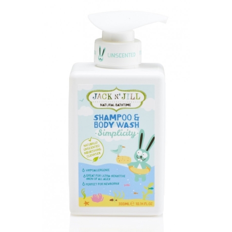 JACK N' JILL Natural Bathtime Sprchový gel a šampon Simplicity
