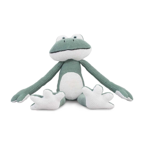 JOLLEIN Pletená hračka žába Green