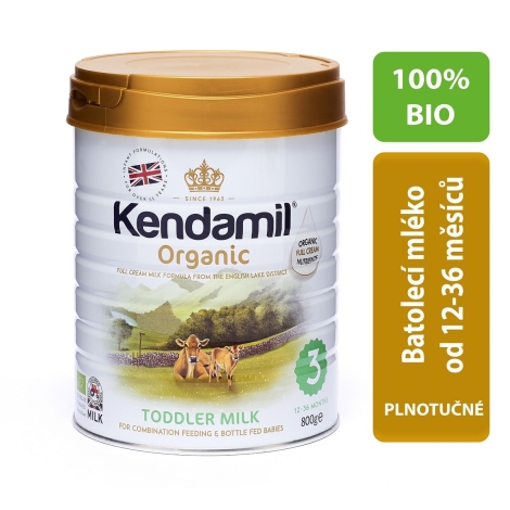 KENDAMIL 100% Bio/Organické plnotučné batolecí mléko 3 (800 g) DHA+