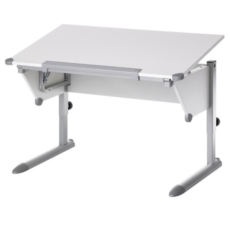 KETTLER psací stůl Cool Top II bílá-stříbrná