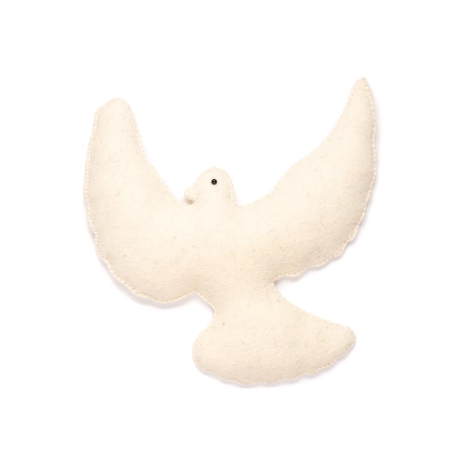 KIDSDEPOT Kikki Plstěná dekorace Bird White