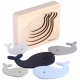 KINDSGUT Dřevěné puzzle velryba