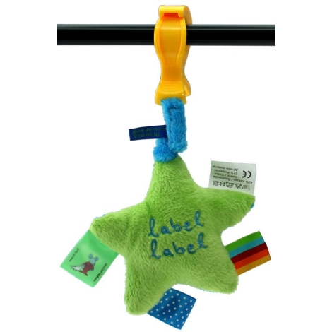 LABEL-LABEL Stars Trembling toy vibrační hvězda na kočárek Blue/Green