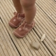 LÄSSIG Beach Sandals Caramel 22