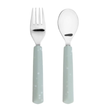LÄSSIG Cutlery with Silicone Handle 2pcs Blue