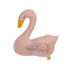 LÄSSIG Knitted Toy with Rattle/Crackle Little Water Swan