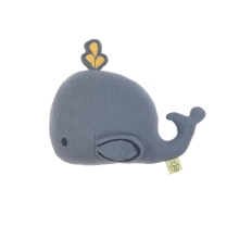 LÄSSIG Knitted Toy with Rattle/Crackle Little Water Whale