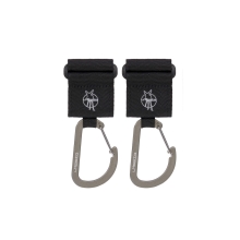 LÄSSIG Připínací systém Stroller Hooks with Carabiner Black