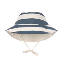 LÄSSIG Sun Protection Bucket Hat Block Str.milky/Blue 19 - 36 m