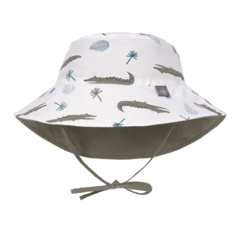 LÄSSIG Sun Protection Bucket Hat Crocodile White 9 -12 měsíců