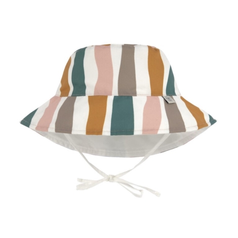 LÄSSIG Sun Protection Bucket Hat Waves Pink/Nature 7 - 18 m