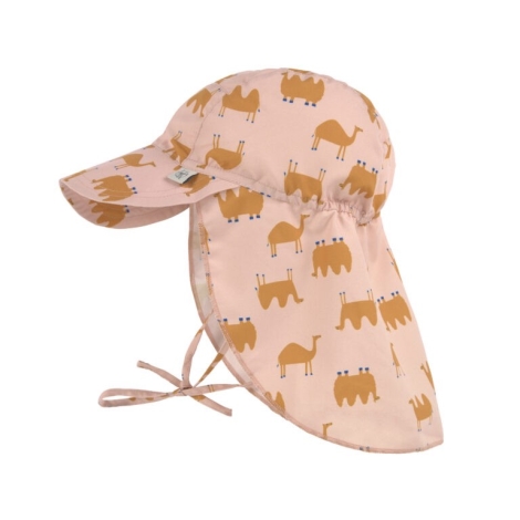 LÄSSIG Sun Protection Flap Hat Camel Pink 19 - 36 m