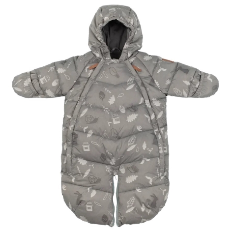 LEOKID Baby Overall Gray Blue Forest 0 - 3 měsíce