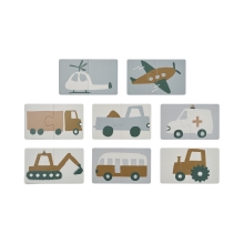 LIEWOOD Brett Puzzle pro nejmenší Vehicles/Dove Blue