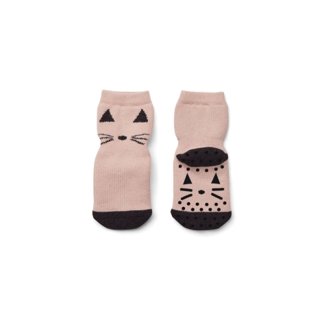 LIEWOOD Froté ponožky s protiskluzem Cat Rose