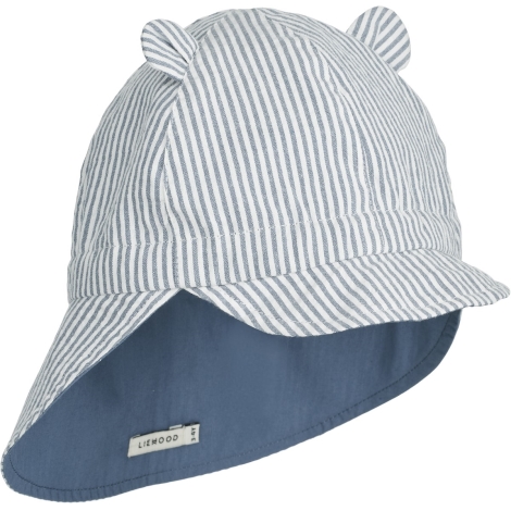 LIEWOOD Gorm Oboustranný klobouček Blue Wave/Creme de la Creme vel. 3 - 6 měsíců