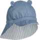 LIEWOOD Gorm Oboustranný klobouček Blue Wave/Creme de la Creme vel. 6 - 9 měsíců