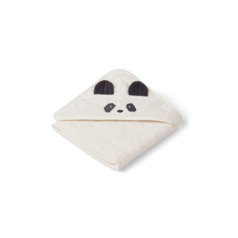 LIEWOOD Kojenecká osuška s kapucí Panda Creme de la Creme
