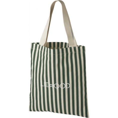 LIEWOOD Malá bavlněná taška Stripe Garden Green/Sandy