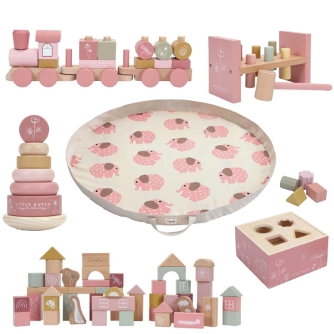 LITTLE DUTCH Set dřevěných hraček + hrací podložka ZDARMA pro holčičky
