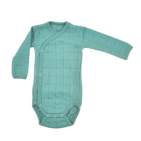 LODGER Romper Solid Long Sleeves Dusty Turquoise vel. 80
