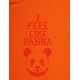 LOOWFAT Kids Feel Like Panda? Tričko oranžové