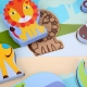 LUCY & LEO Zvířátka ze safari - dřevěné vkládací puzzle 7 dílů