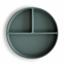 MUSHIE Silikonový talíř s přísavkou Dried Thyme